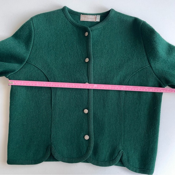 Vintage Moffat Woollens Wool Sweater Jacket/ Blazer in Forest Green - Picture 8 of 8